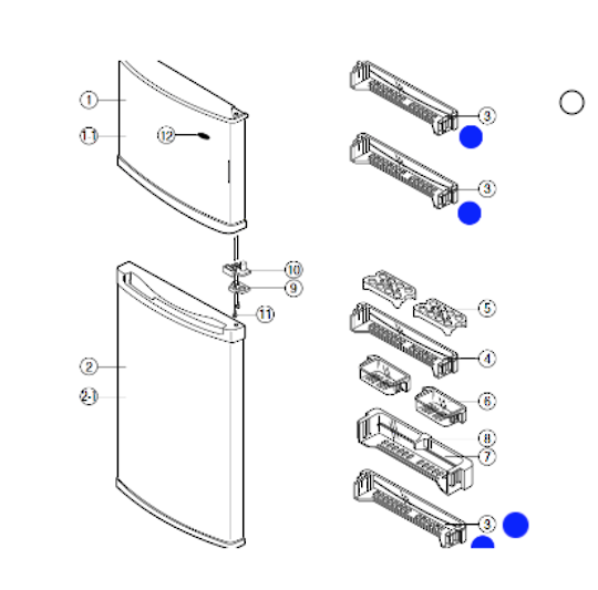 05268 Samsung fridge and freezer door shelf SR29NXB, SR29NXB, SR